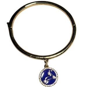 Kate Spade New York In The Stars Leo Zodiac Enamel Hinged Bangle Bracelet Charm